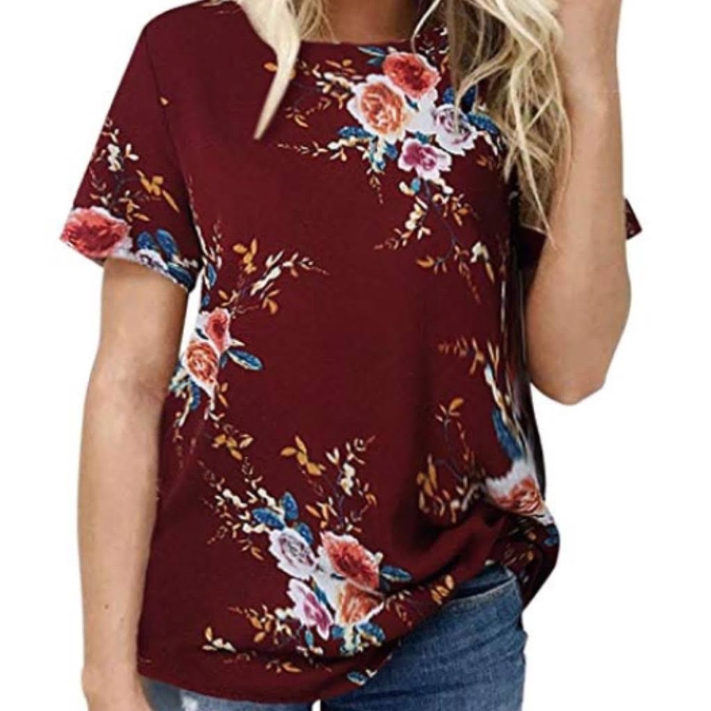 Maroon Floral top